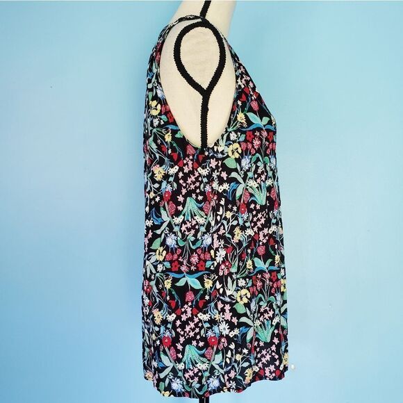 Kenar Multicolored Floral Sleeveless Blouse - Picture 3 of 6